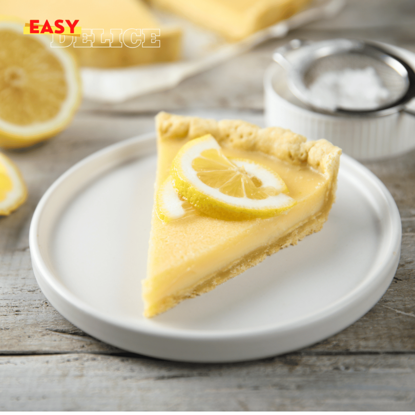 Tarte au citron dorée et meringuée, parfaite pour un dessert gourmand et rapide.