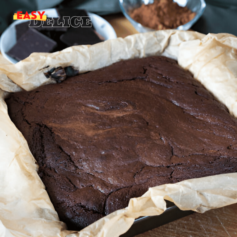 Brownie vegan au chocolat avec noix et texture moelleuse