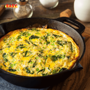 Omelette aux épinards dorée et garnie pour un repas équilibré