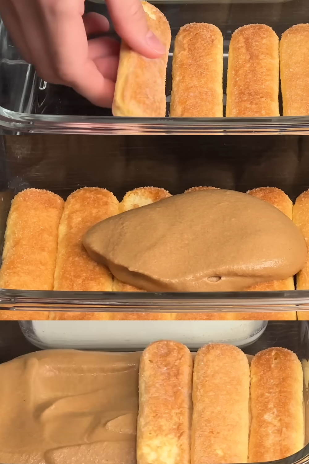 Verrine de mousse au café crémeuse garnie de cacao et d’un biscuit boudoir