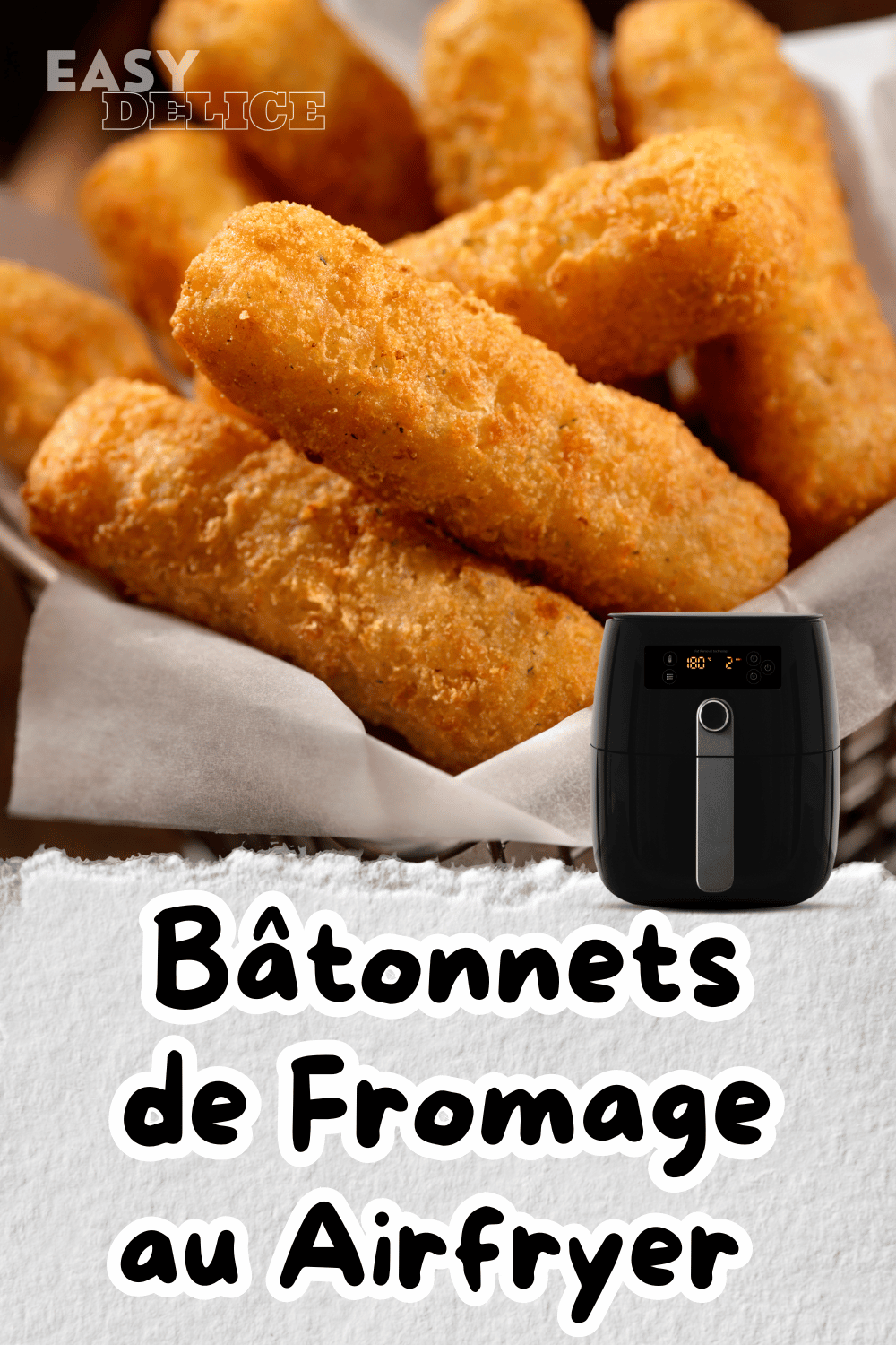 Bâtonnets de fromage au Airfryer dorés et croustillants