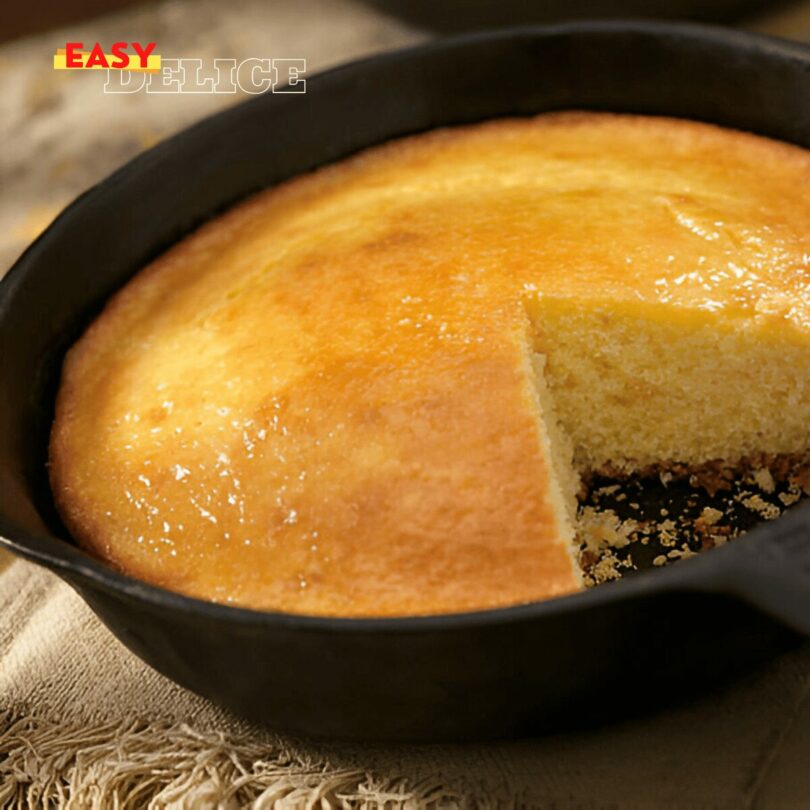 Gâteau Margherita moelleux à la vanille et au citron, cuit à la poêle.