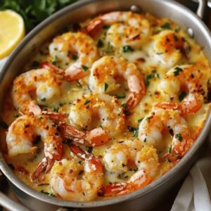 Gratin de Crevettes Crémeux au Citron