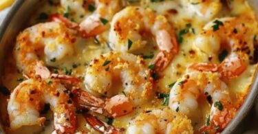 Gratin de Crevettes Crémeux au Citron