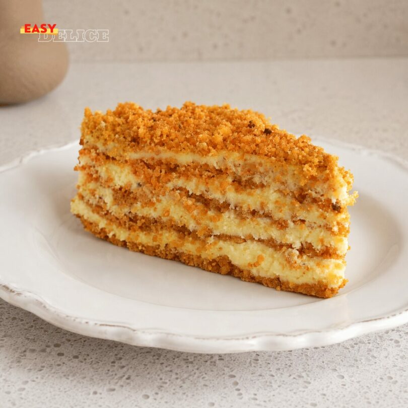 Gâteau Sans Cuisson au Caramel & Crème