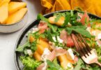Salade de Melon, Feta et Jambon de Parme