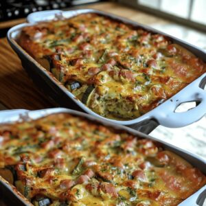 Gratin de Courgettes, Jambon et Riz