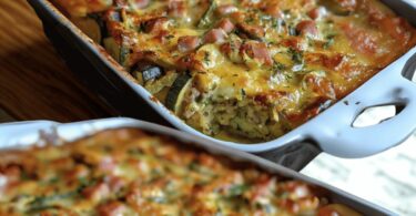 Gratin de Courgettes, Jambon et Riz