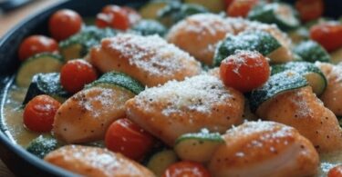 Émincé de Poulet aux Courgettes et Tomates Cerises