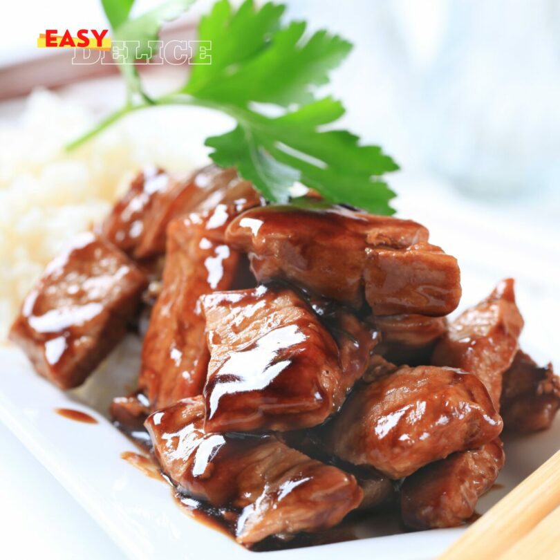 Porc Caramélisé à la Sauce Soja et au Gingembre