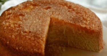 Moelleux au Citron, Semoule et Amandes avec Caramel