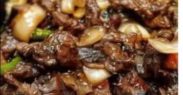 Steak au Poivre Chinois Grésillant avec Oignons