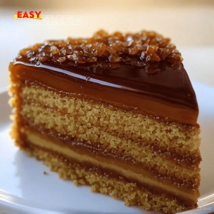 Gâteau Magique au Caramel au Beurre Salé