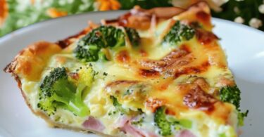 Clafoutis au Brocoli et Jambon