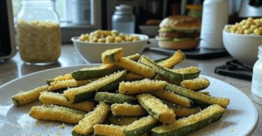 Frites de Courgettes au Parmesan Cuites au Four