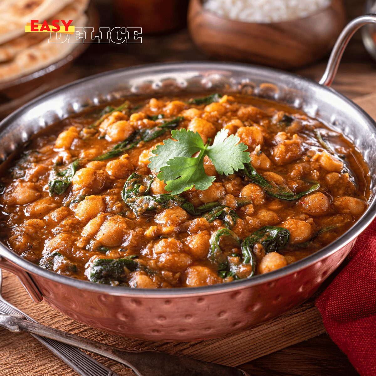 Curry de Pois Chiches et Épinards