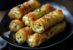 Cigares de Courgettes Croustillants au Fromage Feta et Mozzarella
