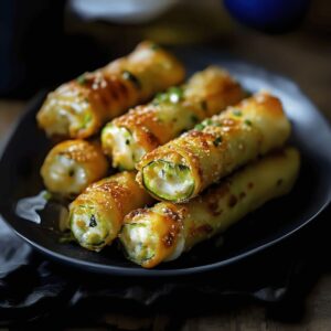 Cigares de Courgettes Croustillants au Fromage Feta et Mozzarella