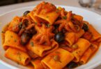 Pasta alla Luciana : Pâtes au Poulpe et Sauce Tomate