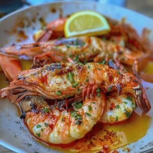 Recette de Gambas Grillées au Beurre d’Ail et Persil