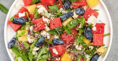 Recette de Salade de Melon, Feta et Menthe