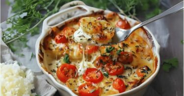 Gratin de Pommes de Terre, Tomates et Mozzarella