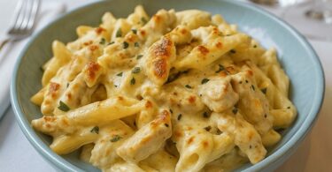 Pâtes Alfredo au Poulet à la Poêle