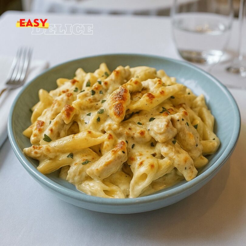 Pâtes Alfredo au Poulet à la Poêle