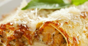 Cannelloni au Bœuf et Sauce Mozzarella Gratinée