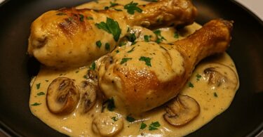 Poulet Fricassé aux Champignons