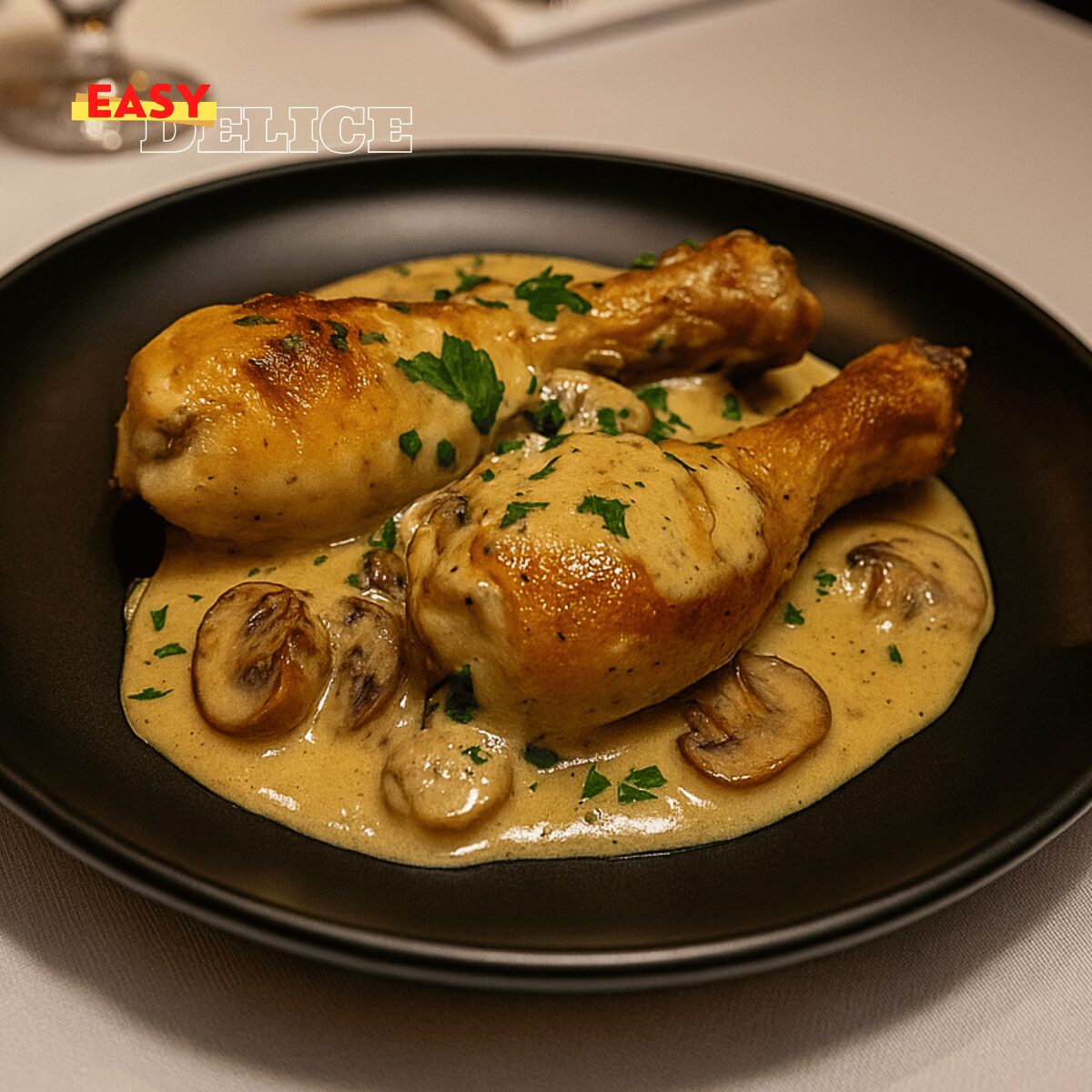 Recette de Poulet Fricassé aux Champignons : Crémeux et Savoureux ...