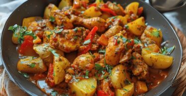 Délice Méditerranéen au Poulet, Poivrons et Pommes de Terre