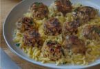 Boulettes Grecques, Orzo Citronné avec Crème de Feta