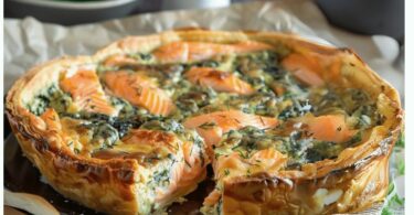 Quiche Verte au Saumon Fumé de Cyril Lignac