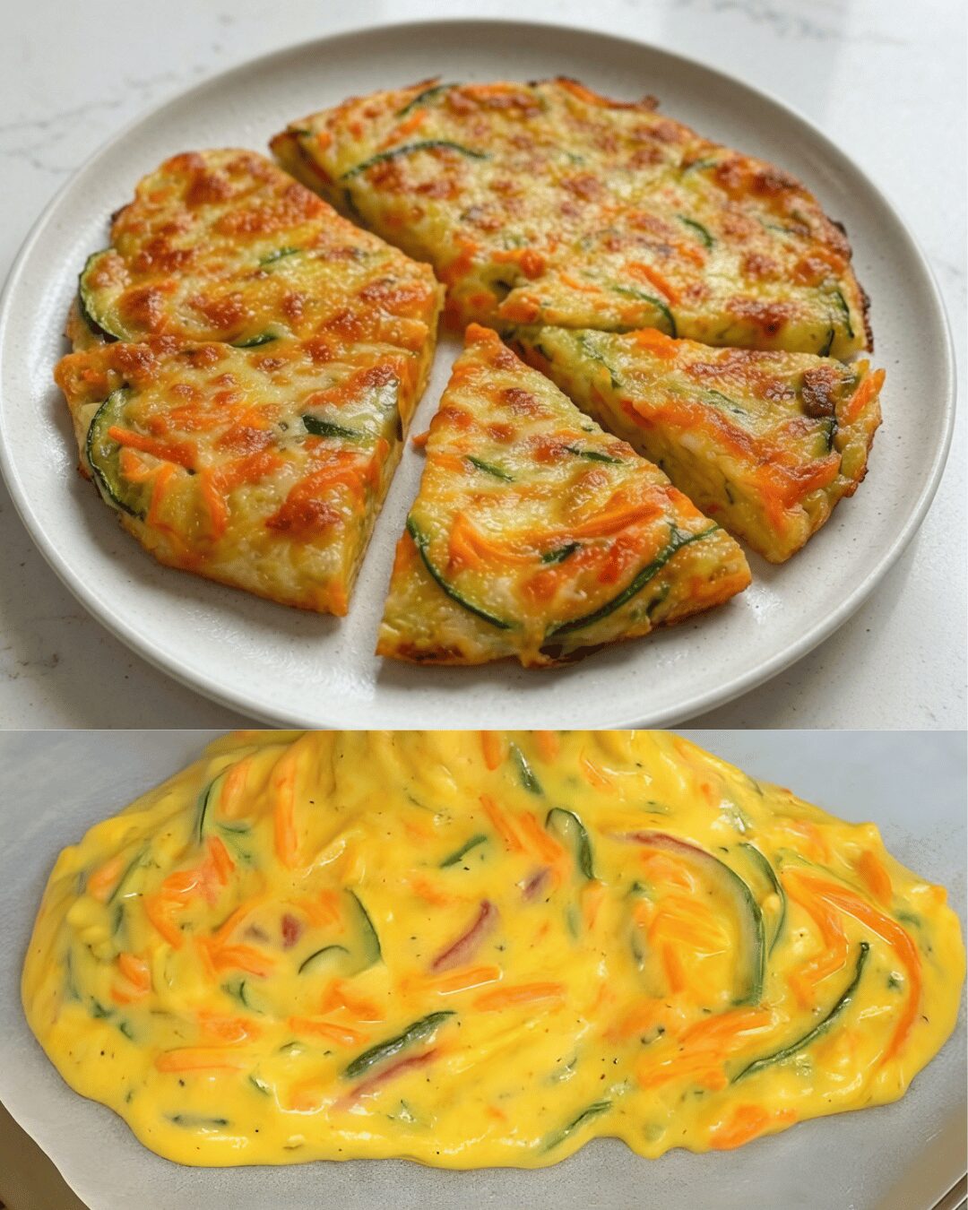 Gebakken courgettetaart (zonder korst)