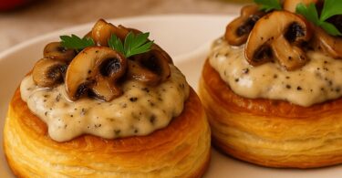 Vol-au-Vent au Poulet et aux Champignons