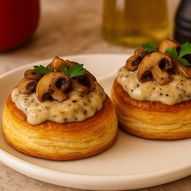 Vol-au-Vent au Poulet et aux Champignons