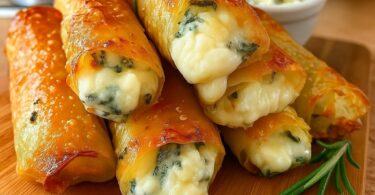 Cigares de Courgettes Croustillants au Fromage Feta et Mozzarella