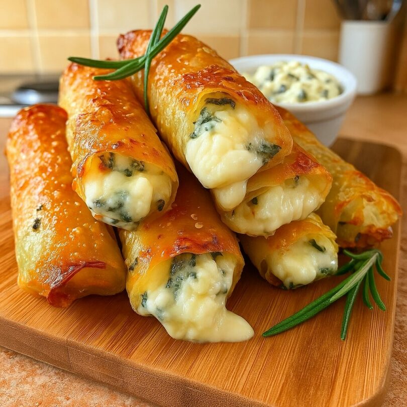 Cigares de Courgettes Croustillants au Fromage Feta et Mozzarella