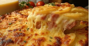 Gratin de Pommes de Terre au Fromage et Jambon