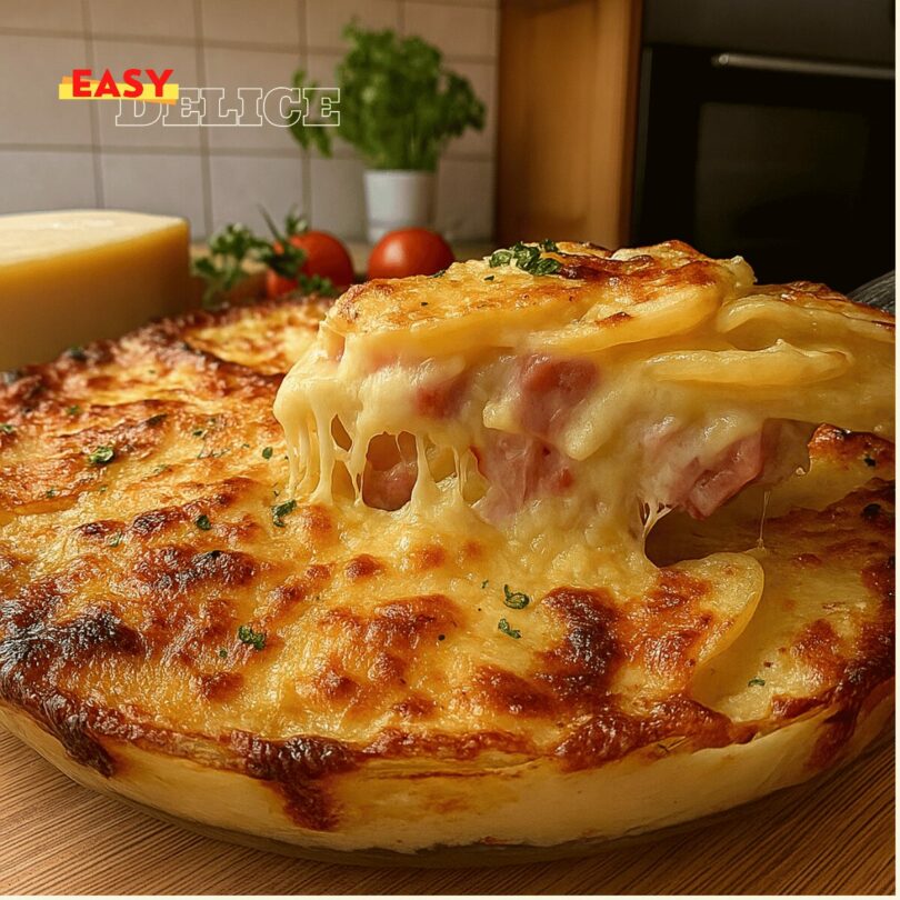 Gratin de Pommes de Terre au Fromage et Jambon