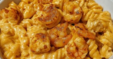 Pâtes crémeuses aux crevettes à l’italienne