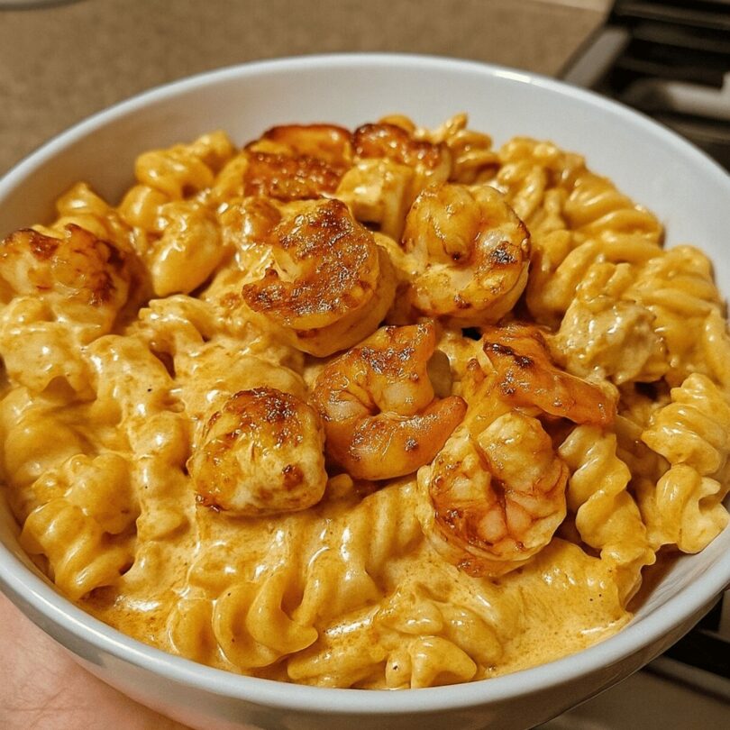 Pâtes crémeuses aux crevettes à l’italienne