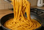 Pâtes Crémeuses aux Oignons Caramélisés et Lait de Coco