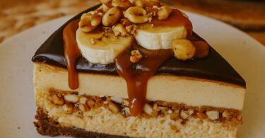 Cheesecake Banane Caramel et Noix