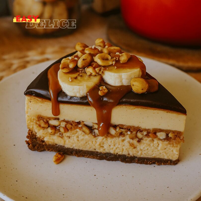 Cheesecake Banane Caramel et Noix