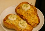 Butternut farcie aux lardons et au chèvre