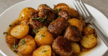 Ragoût de Pommes de Terre aux Boulettes de Viande Hachée