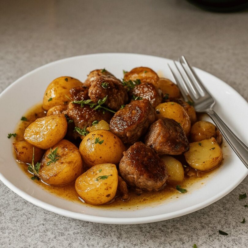 Ragoût de Pommes de Terre aux Boulettes de Viande Hachée