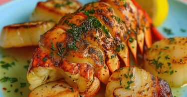 Homard et Saint-Jacques au Beurre d’Ail Citronné